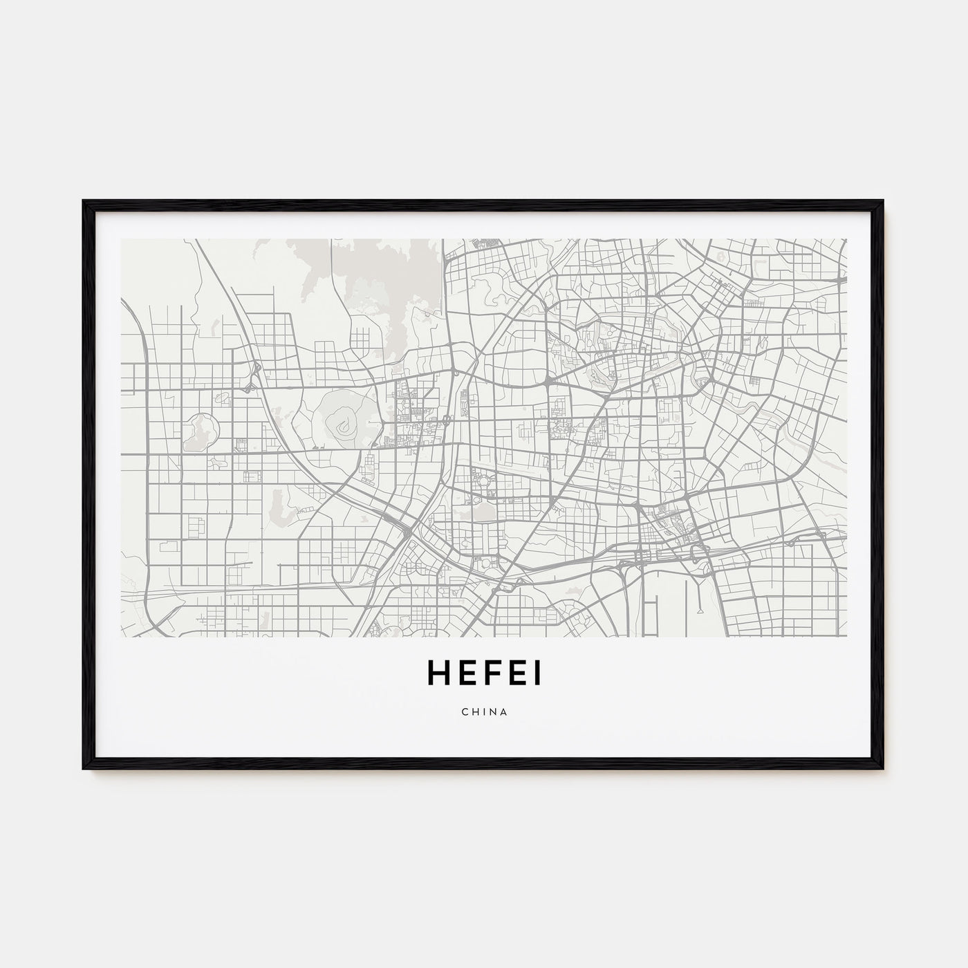 Hefei Map Landscape Poster