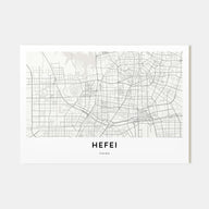 Hefei Map Landscape Poster