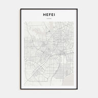 Hefei Map Portrait Poster