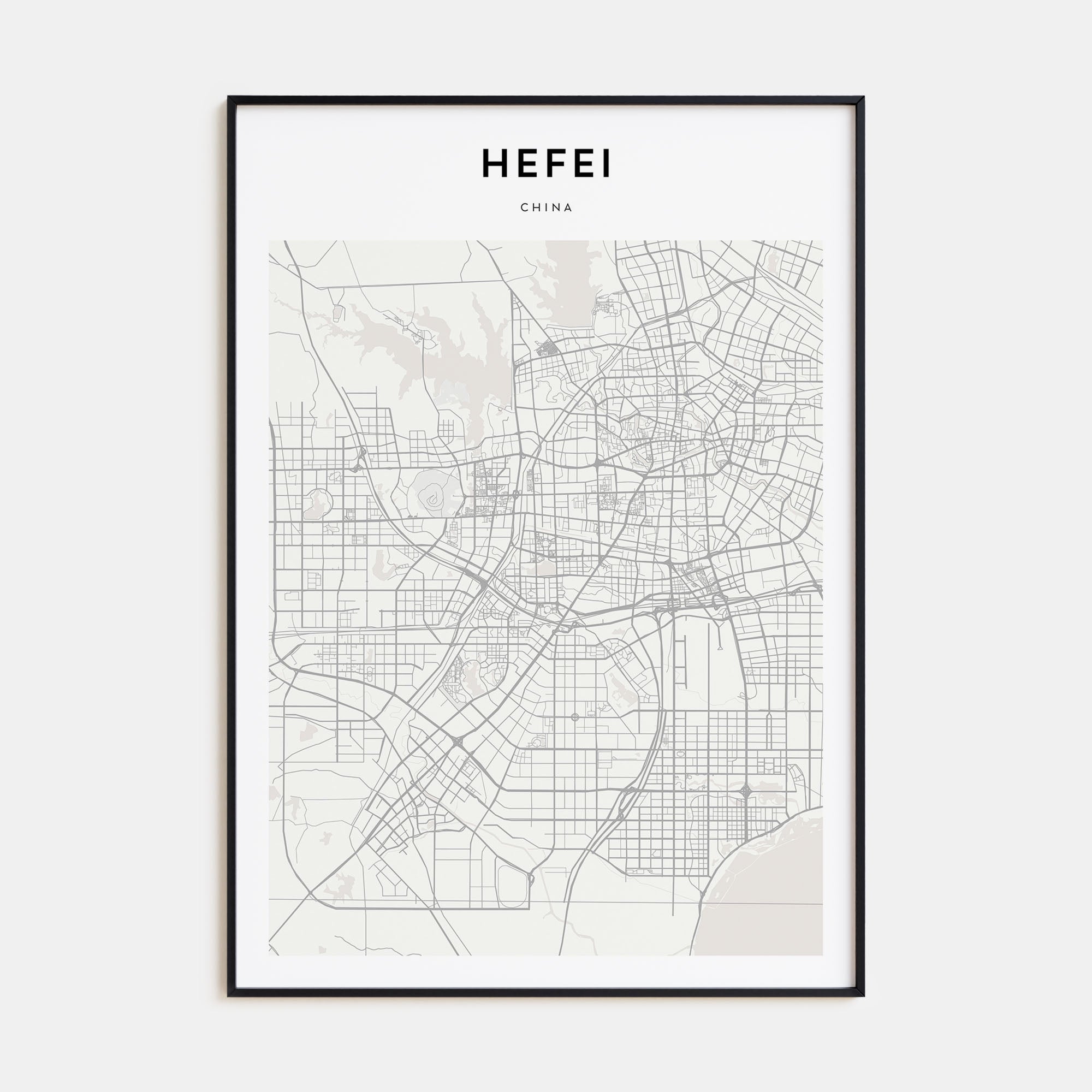Hefei Map Portrait Poster