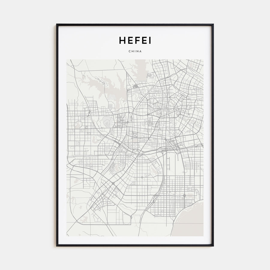 Hefei Map Portrait Poster
