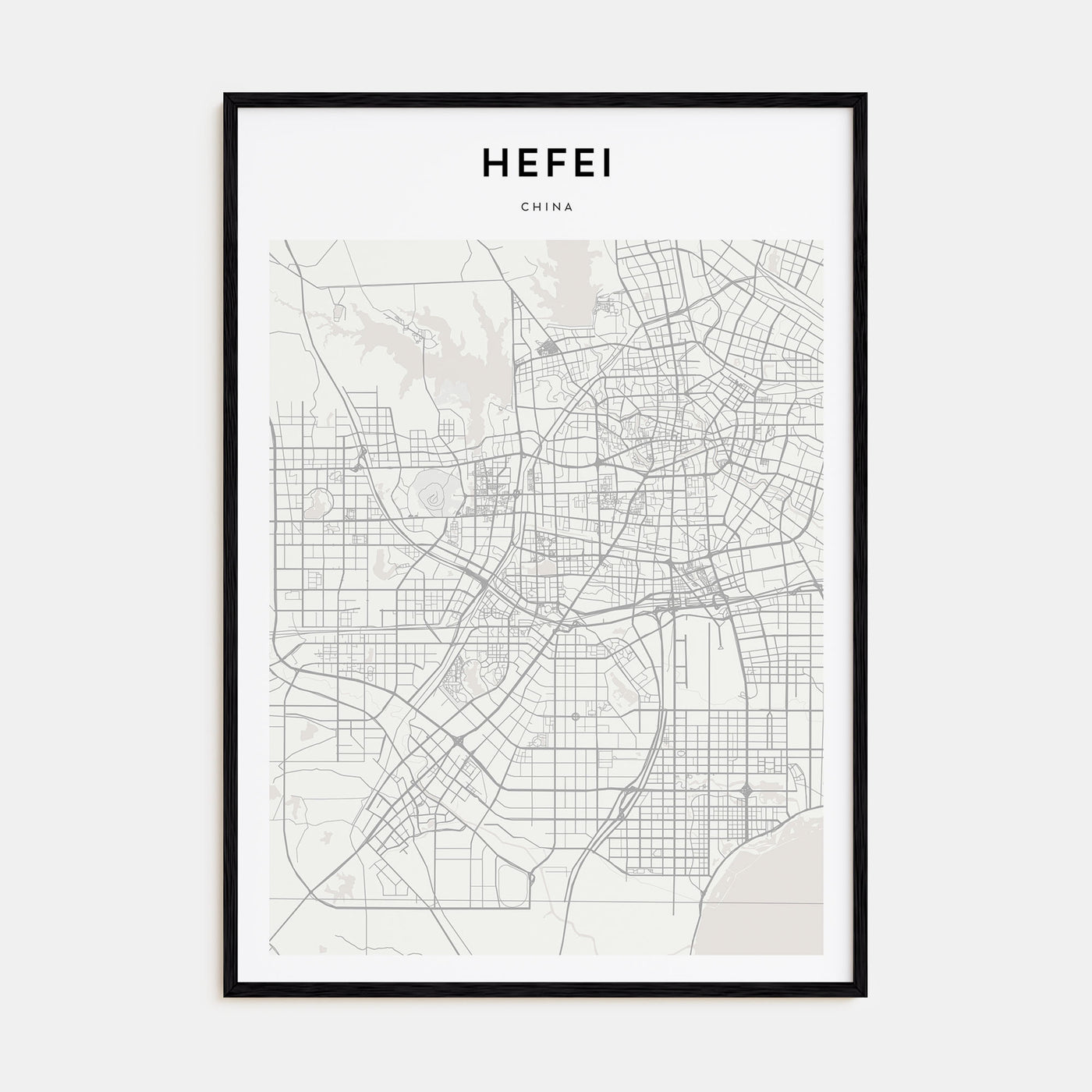 Hefei Map Portrait Poster