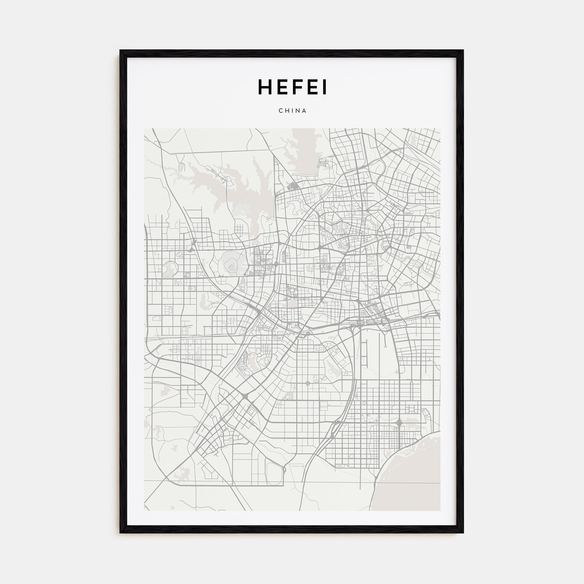 Hefei Map Portrait Poster
