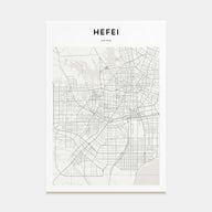 Hefei Map Portrait Poster