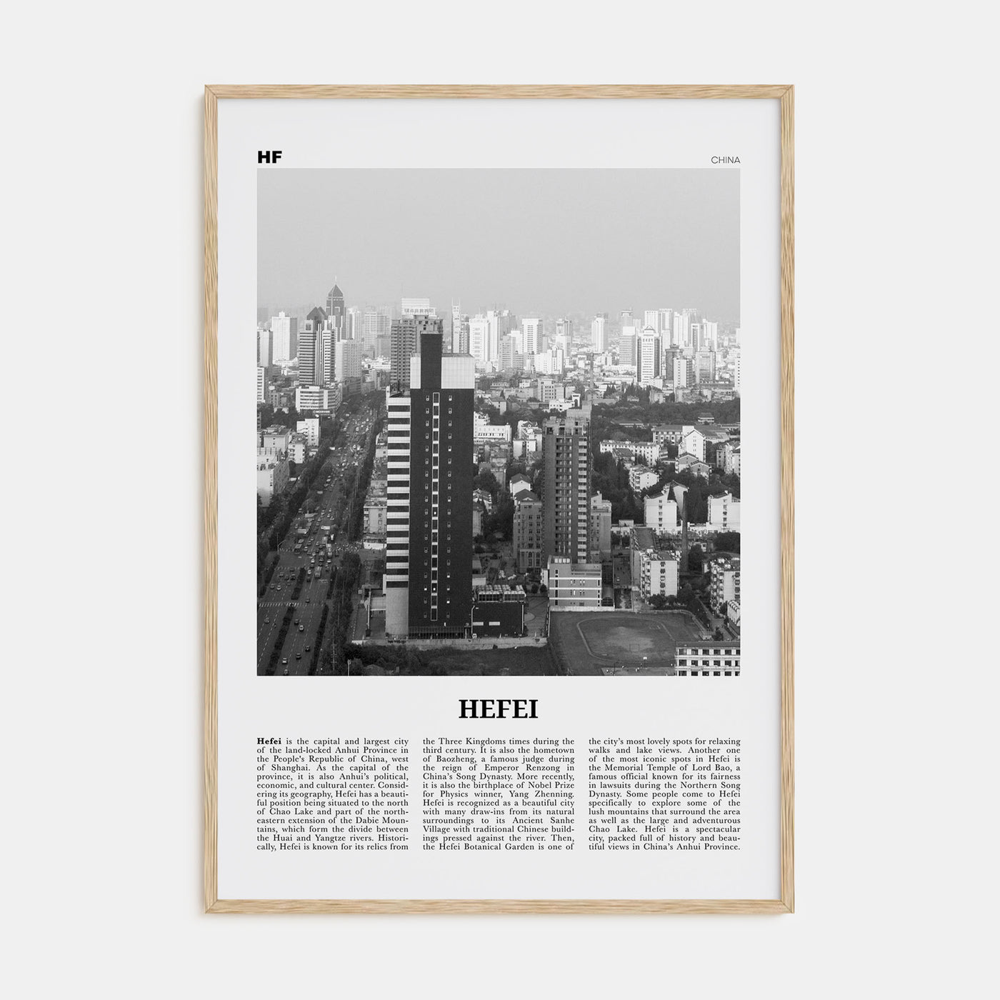 Hefei Travel B&W Poster