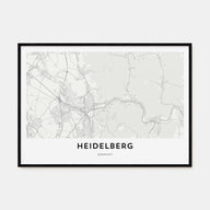Heidelberg Map Landscape Poster