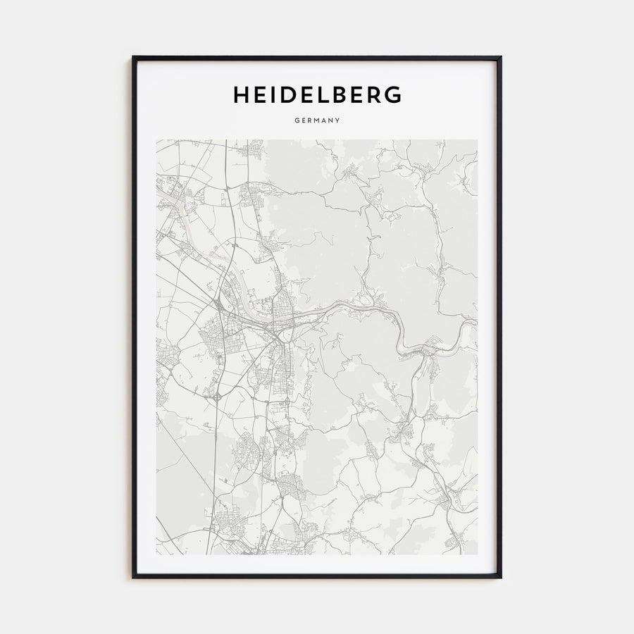 Heidelberg Map Portrait Poster