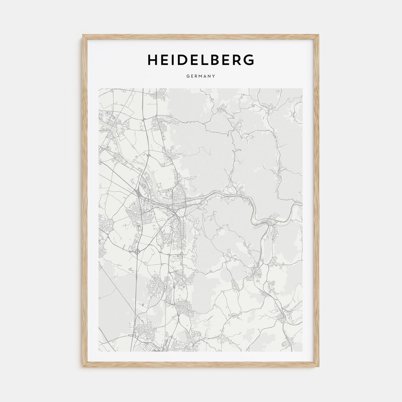 Heidelberg Map Portrait Poster