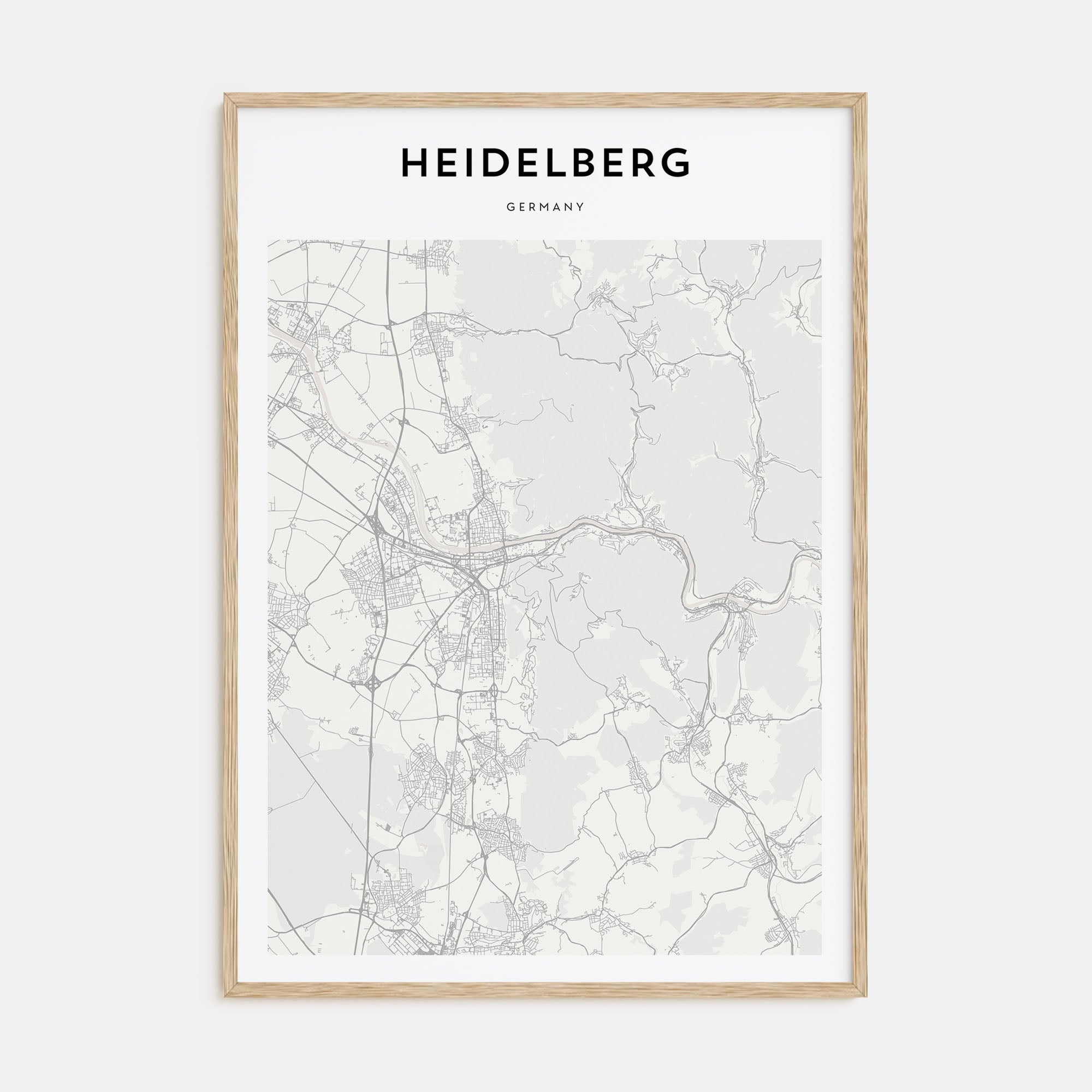 Heidelberg Map Portrait Poster