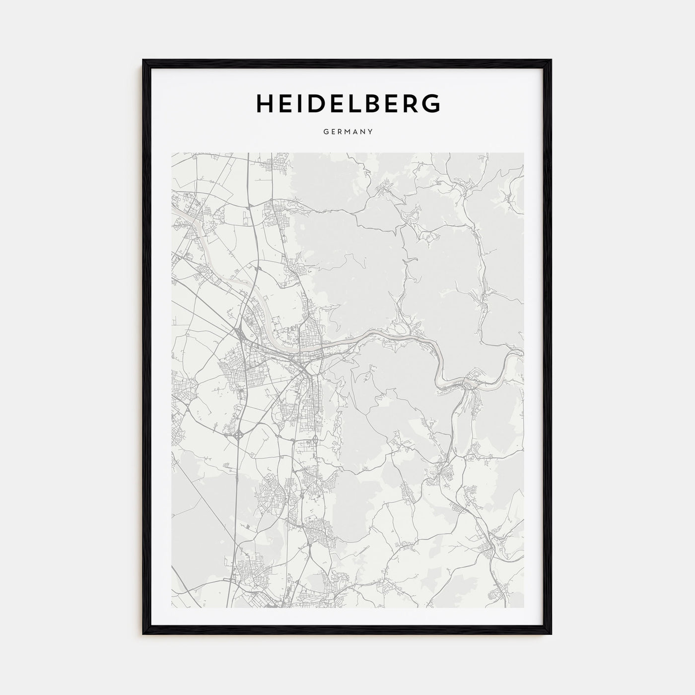Heidelberg Map Portrait Poster