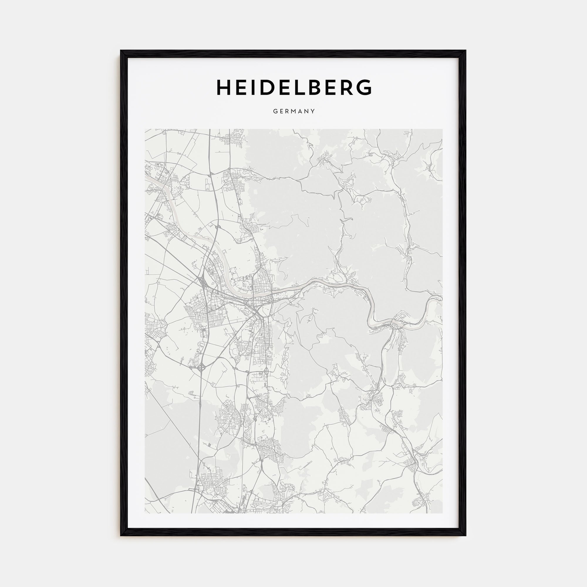 Heidelberg Map Portrait Poster