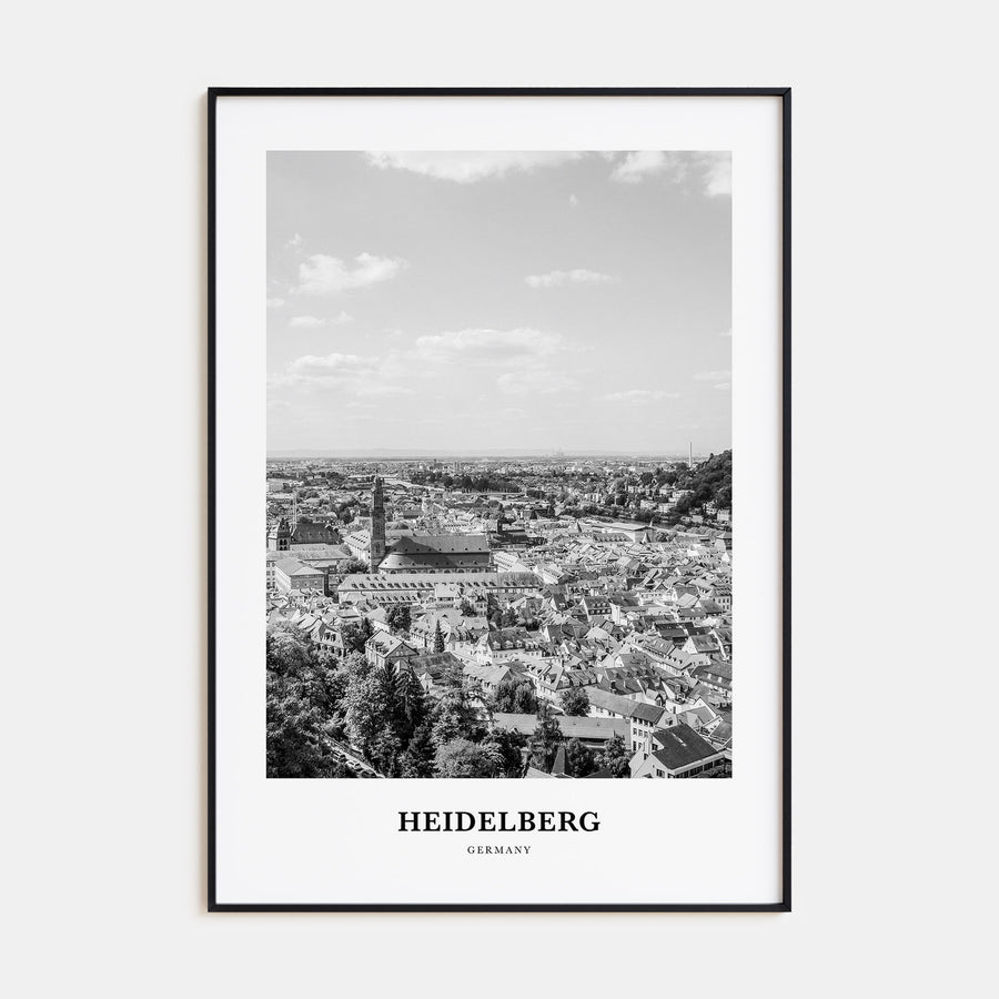 Heidelberg Portrait B&W Poster