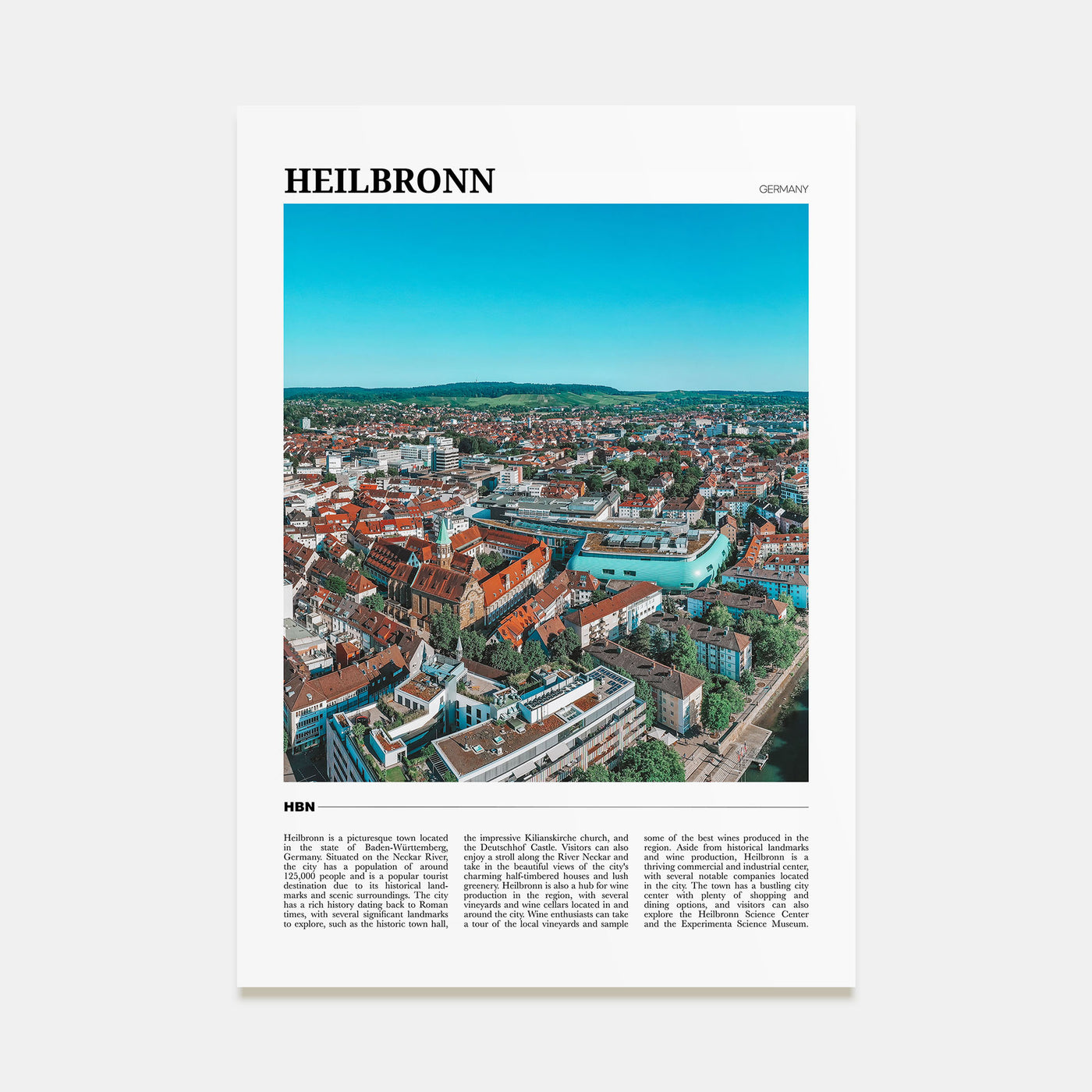 Heilbronn Travel Color Poster