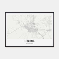 Helena Map Landscape Poster