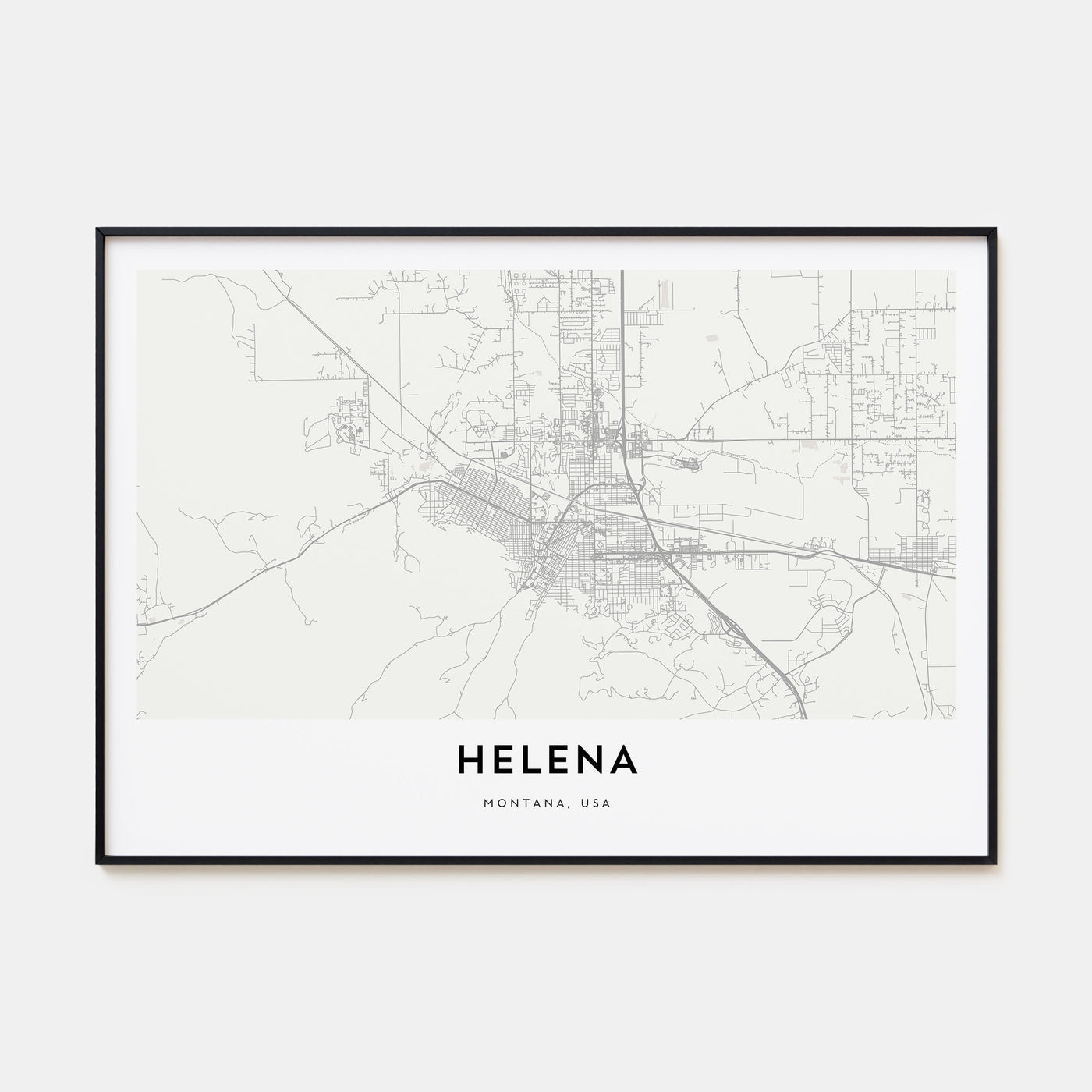 Helena Map Landscape Poster