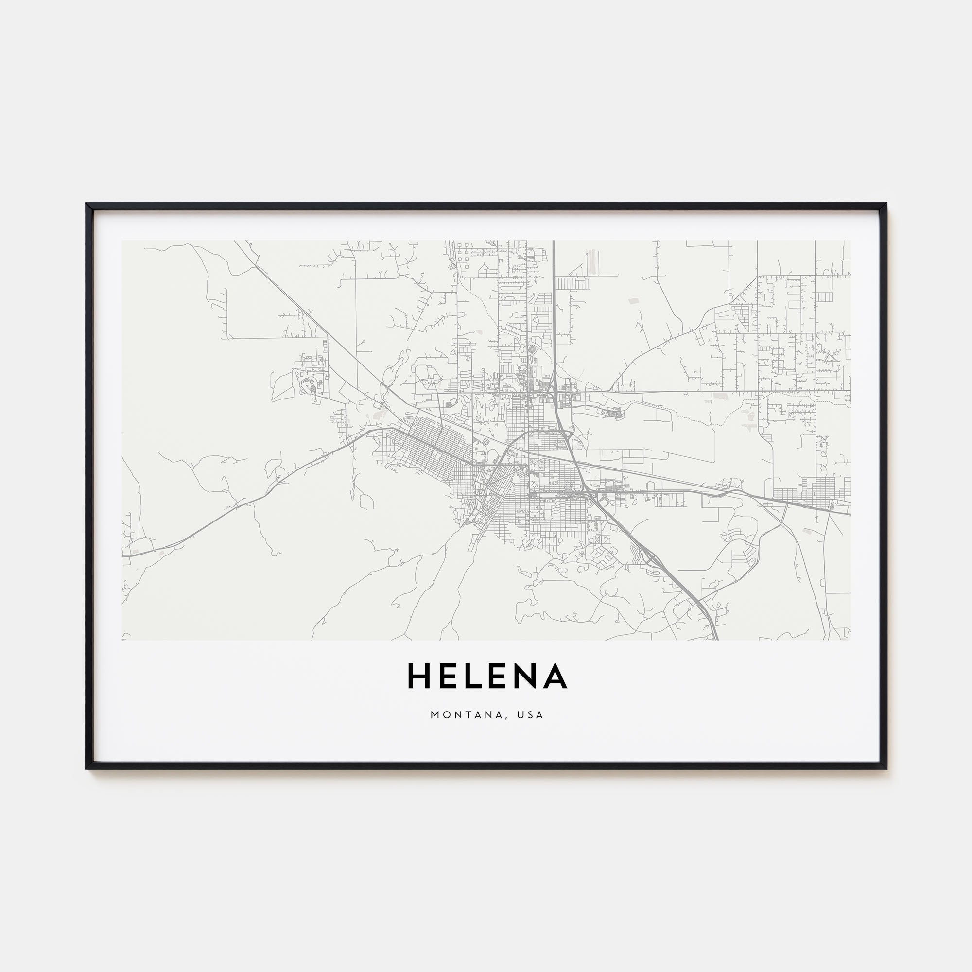 Helena Map Landscape Poster