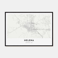 Helena Map Landscape Poster