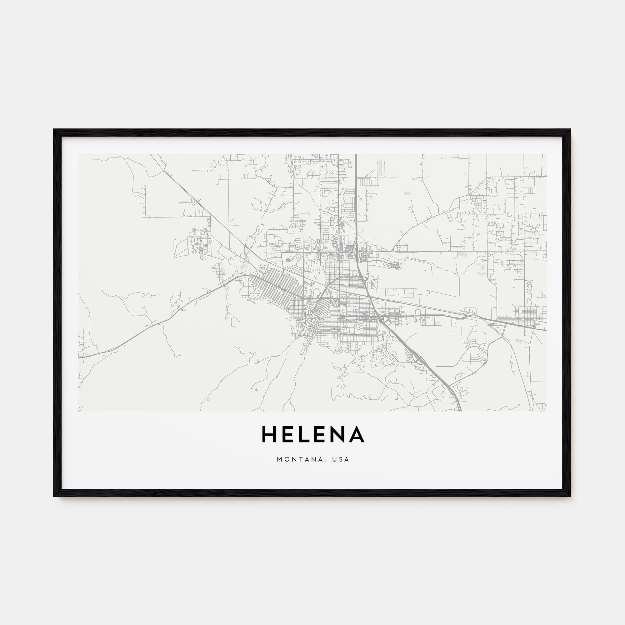 Helena Map Landscape Poster