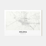 Helena Map Landscape Poster