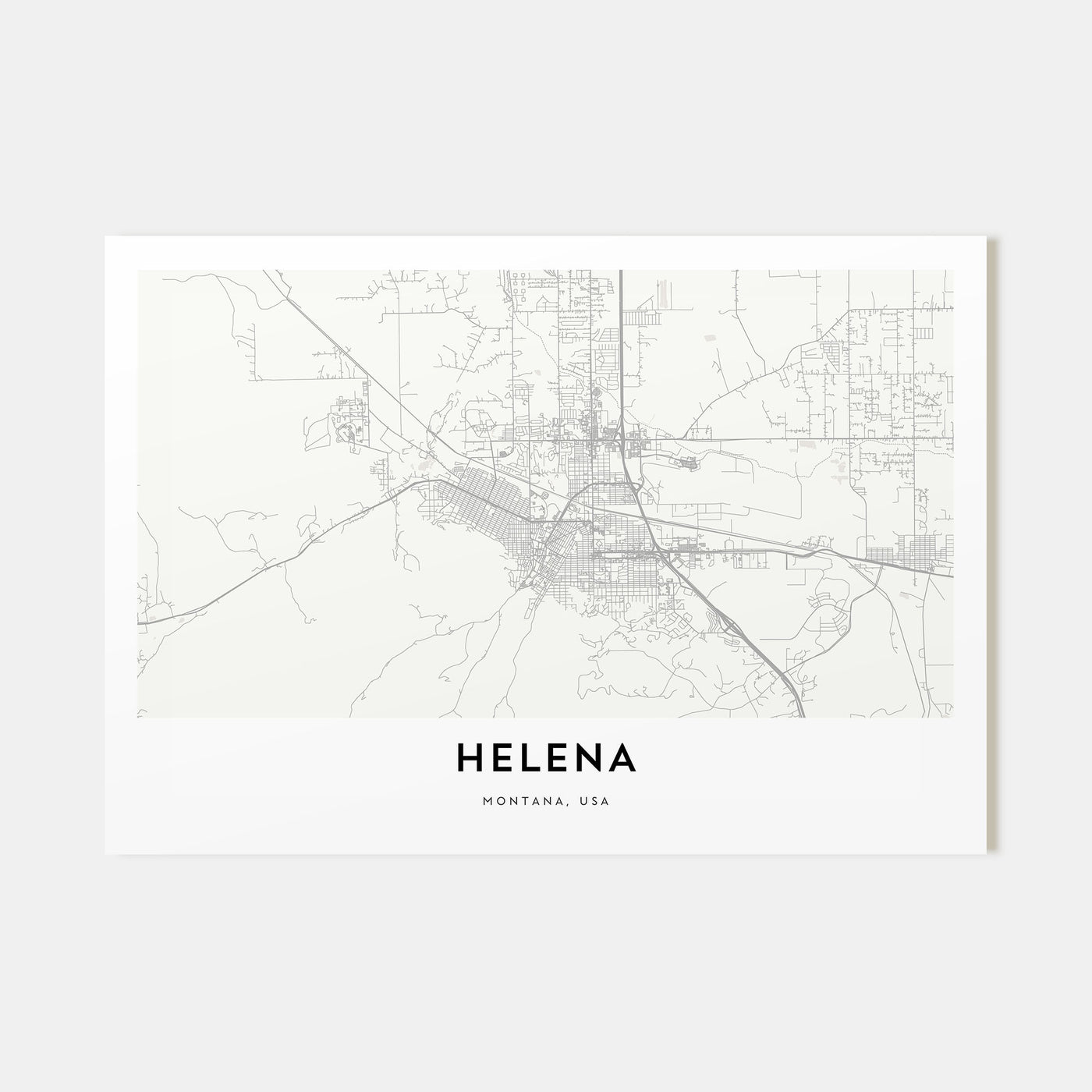 Helena Map Landscape Poster