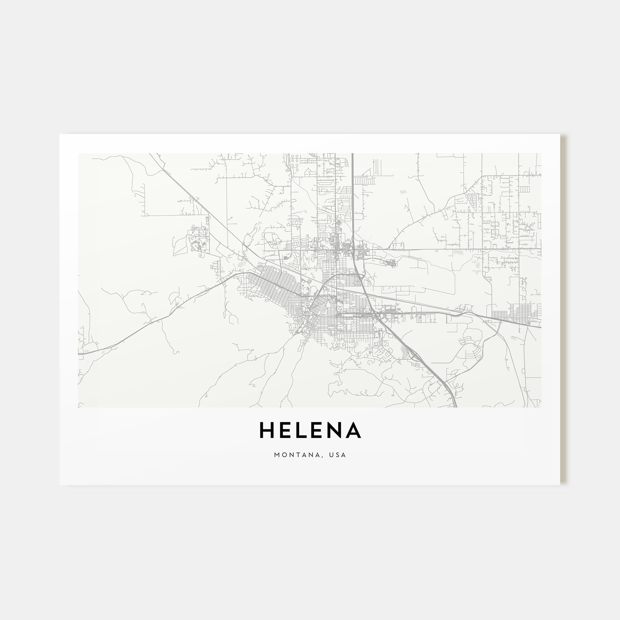 Helena Map Landscape Poster