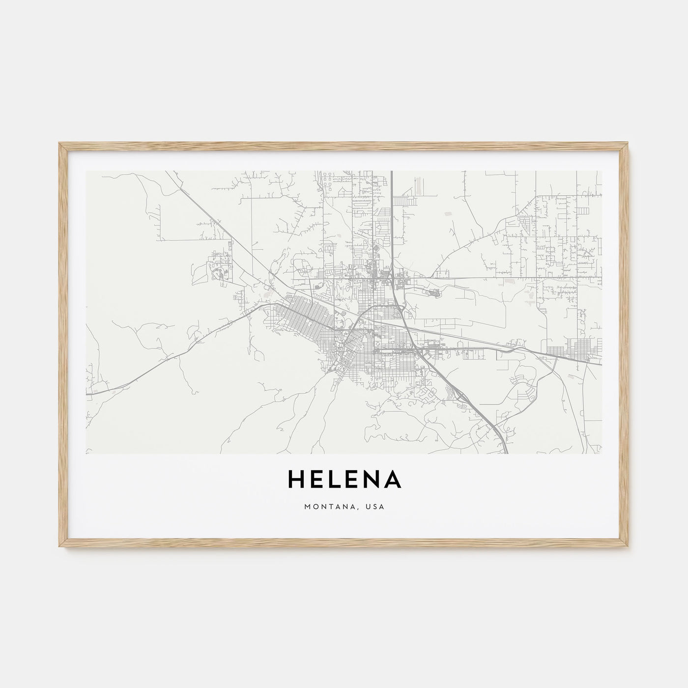 Helena Map Landscape Poster