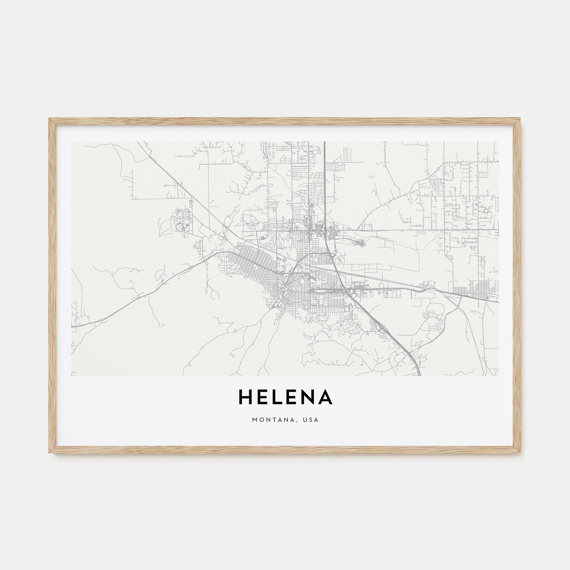 Helena Map Landscape Poster