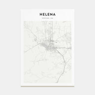 Helena Map Portrait Poster