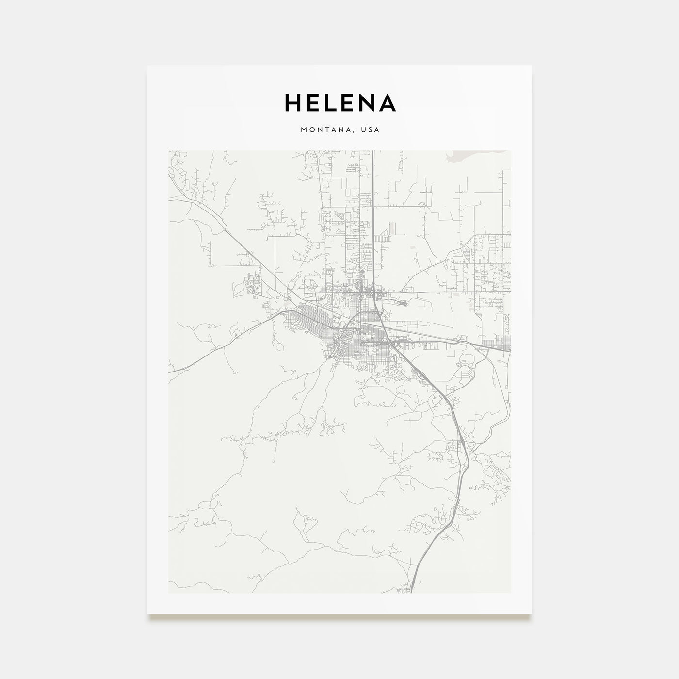 Helena Map Portrait Poster