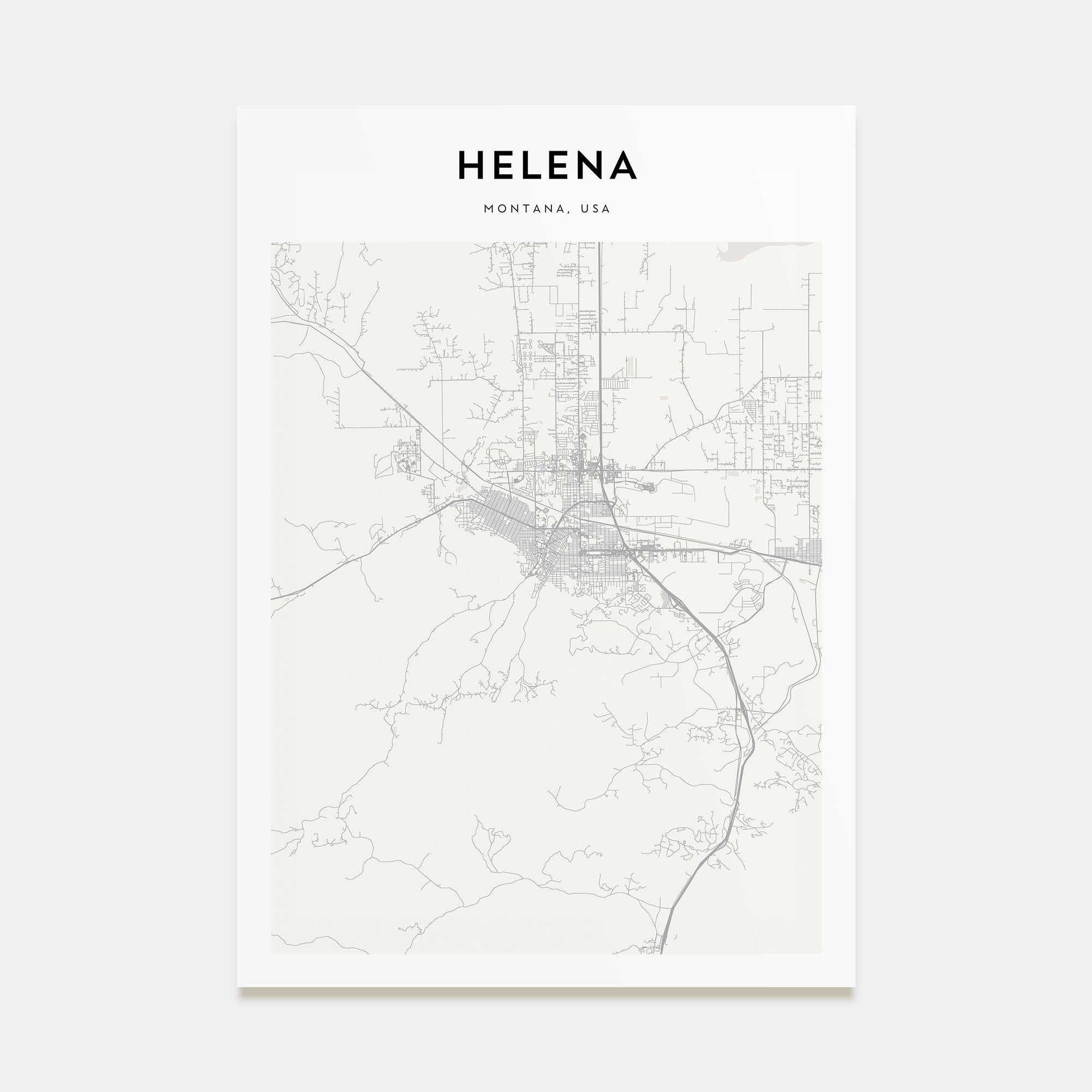Helena Map Portrait Poster