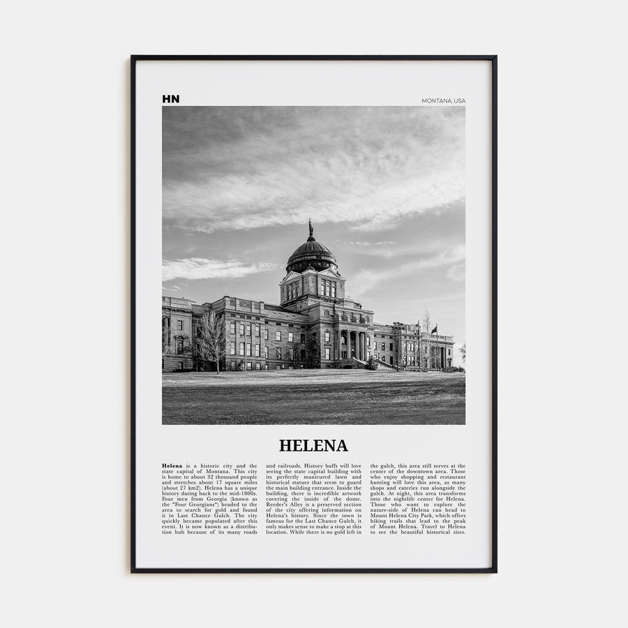 Helena Travel B&W No 1 Poster