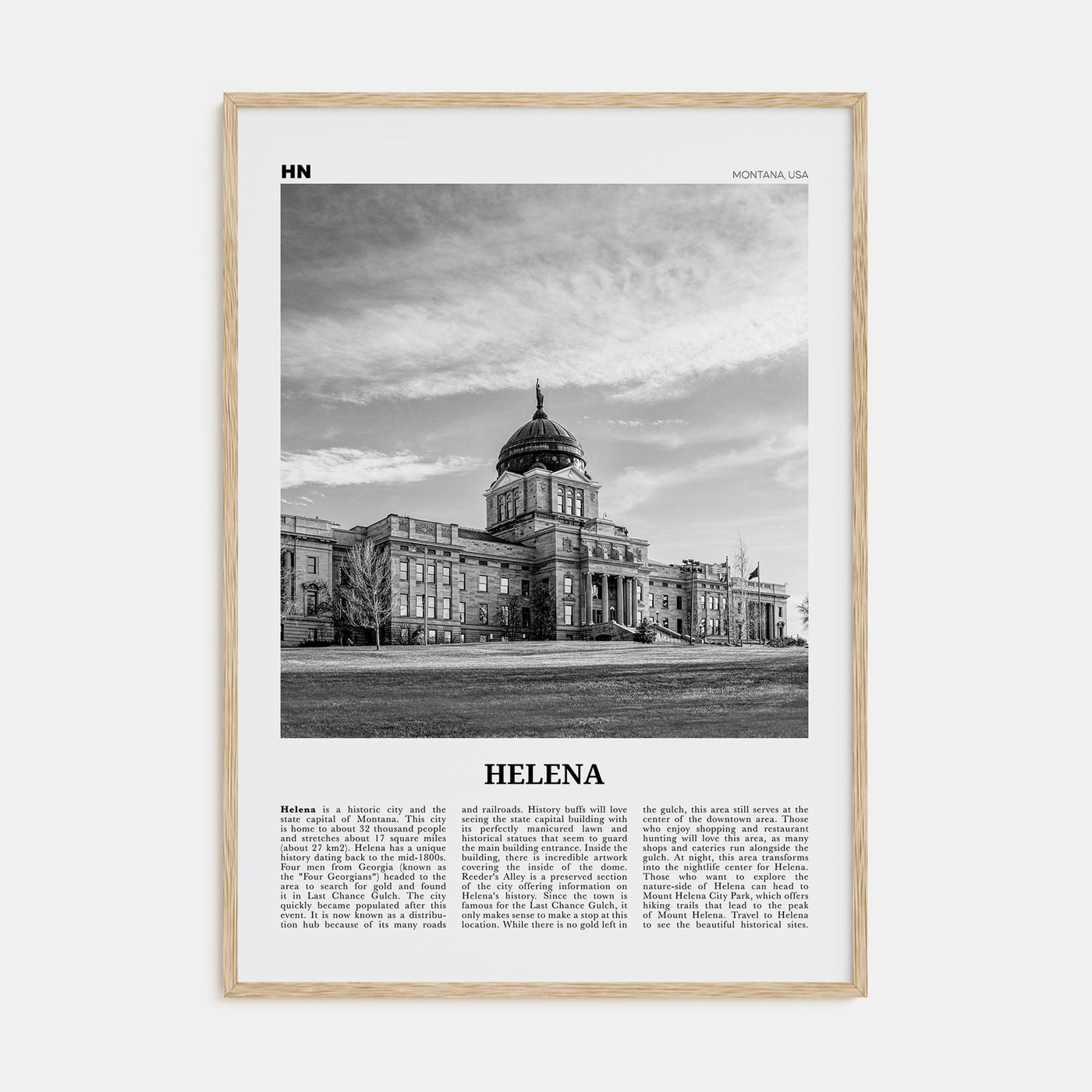 Helena Travel B&W No 1 Poster