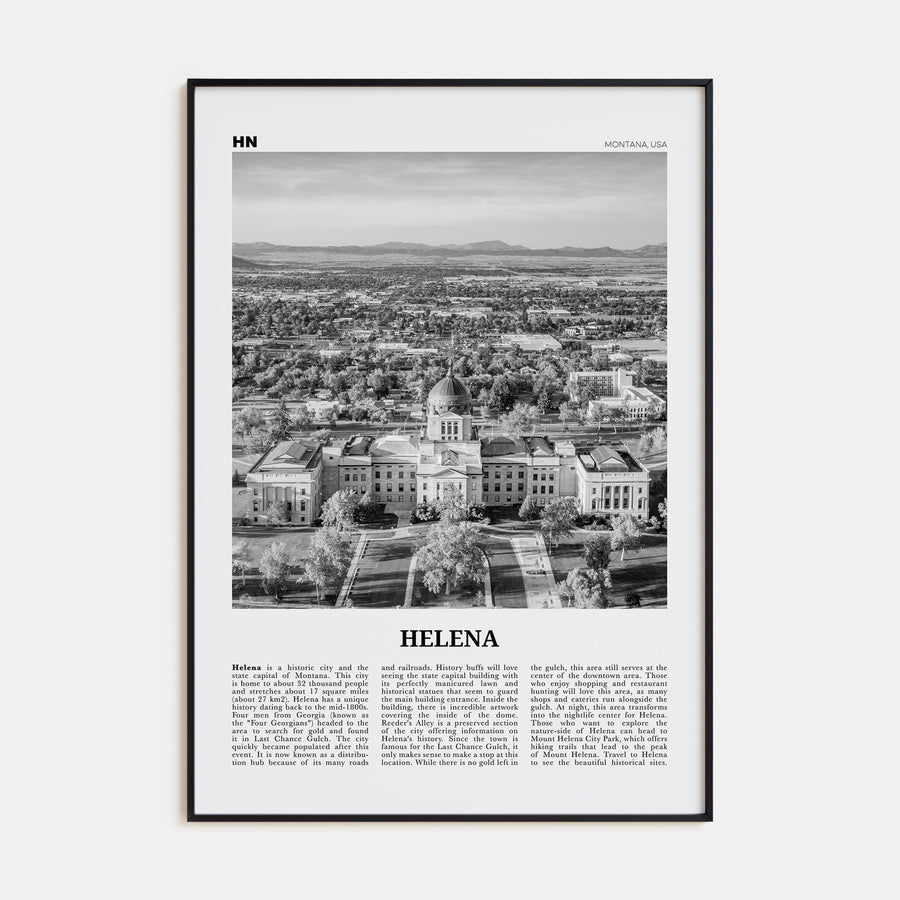 Helena Travel B&W No 2 Poster