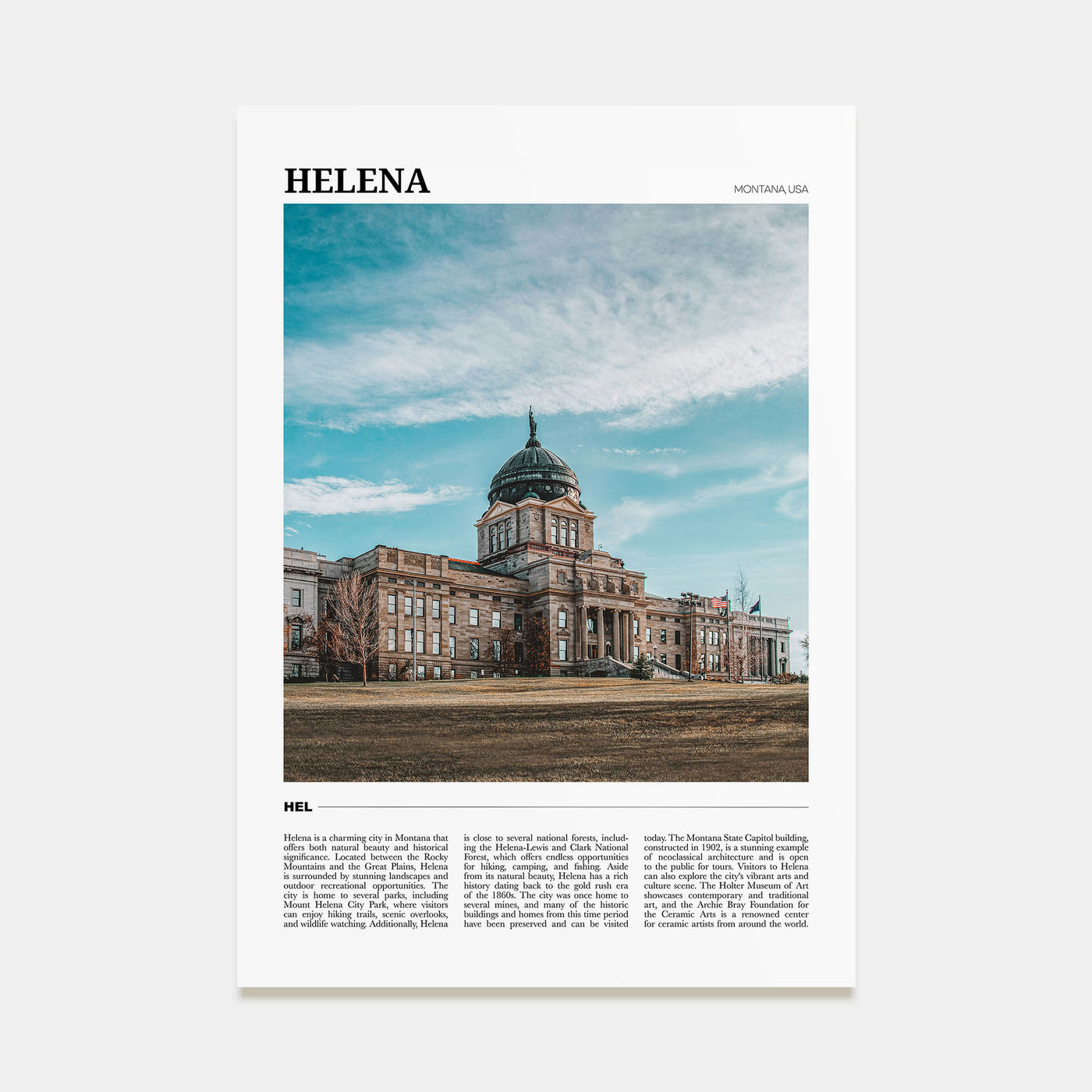 Helena Travel Color Poster