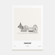 Helsinki Drawn Poster