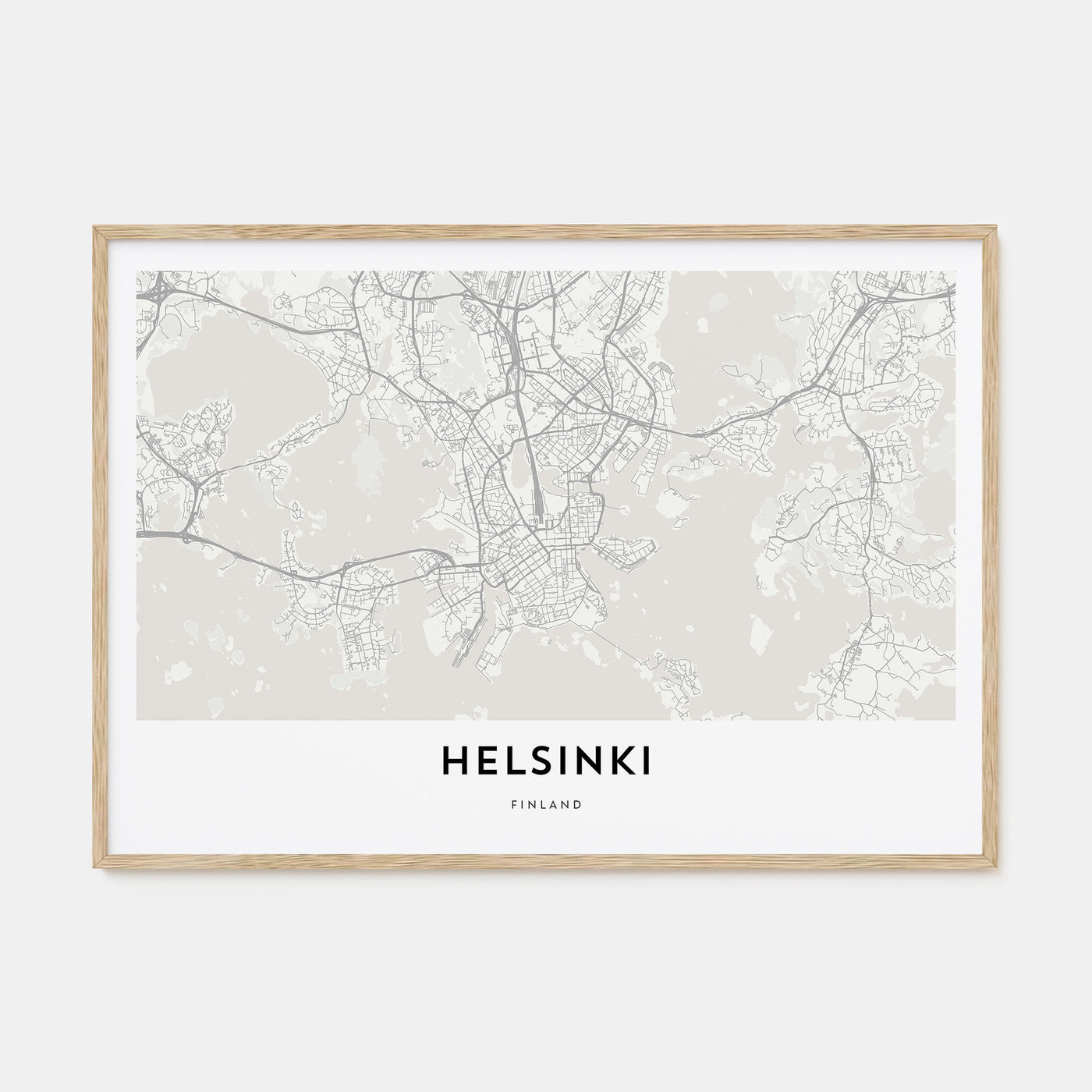 Helsinki Map Landscape Poster