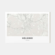 Helsinki Map Landscape Poster