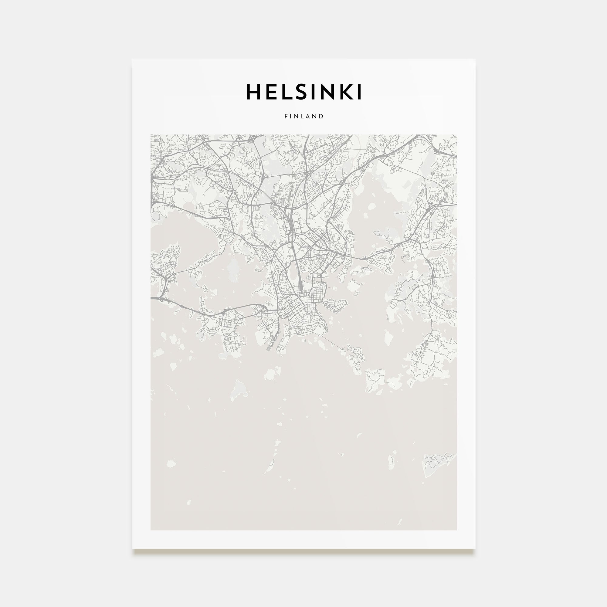 Helsinki Map Portrait Poster