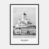 Helsinki Portrait B&W Poster