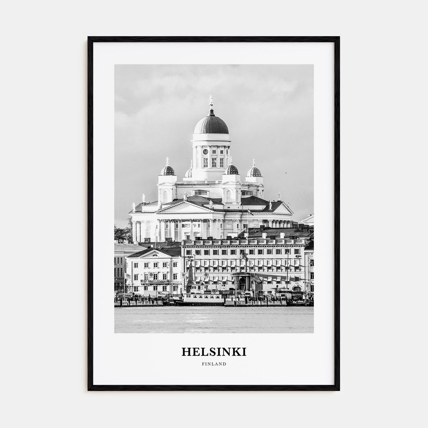 Helsinki Portrait B&W Poster