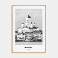 Helsinki Portrait B&W Poster