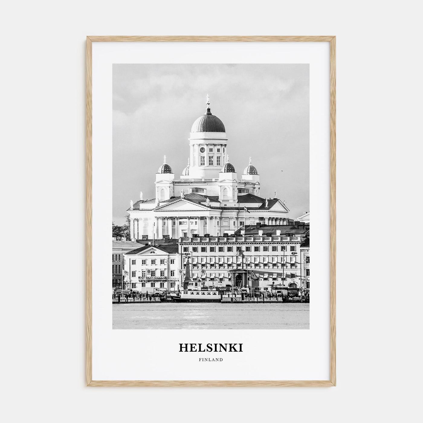 Helsinki Portrait B&W Poster