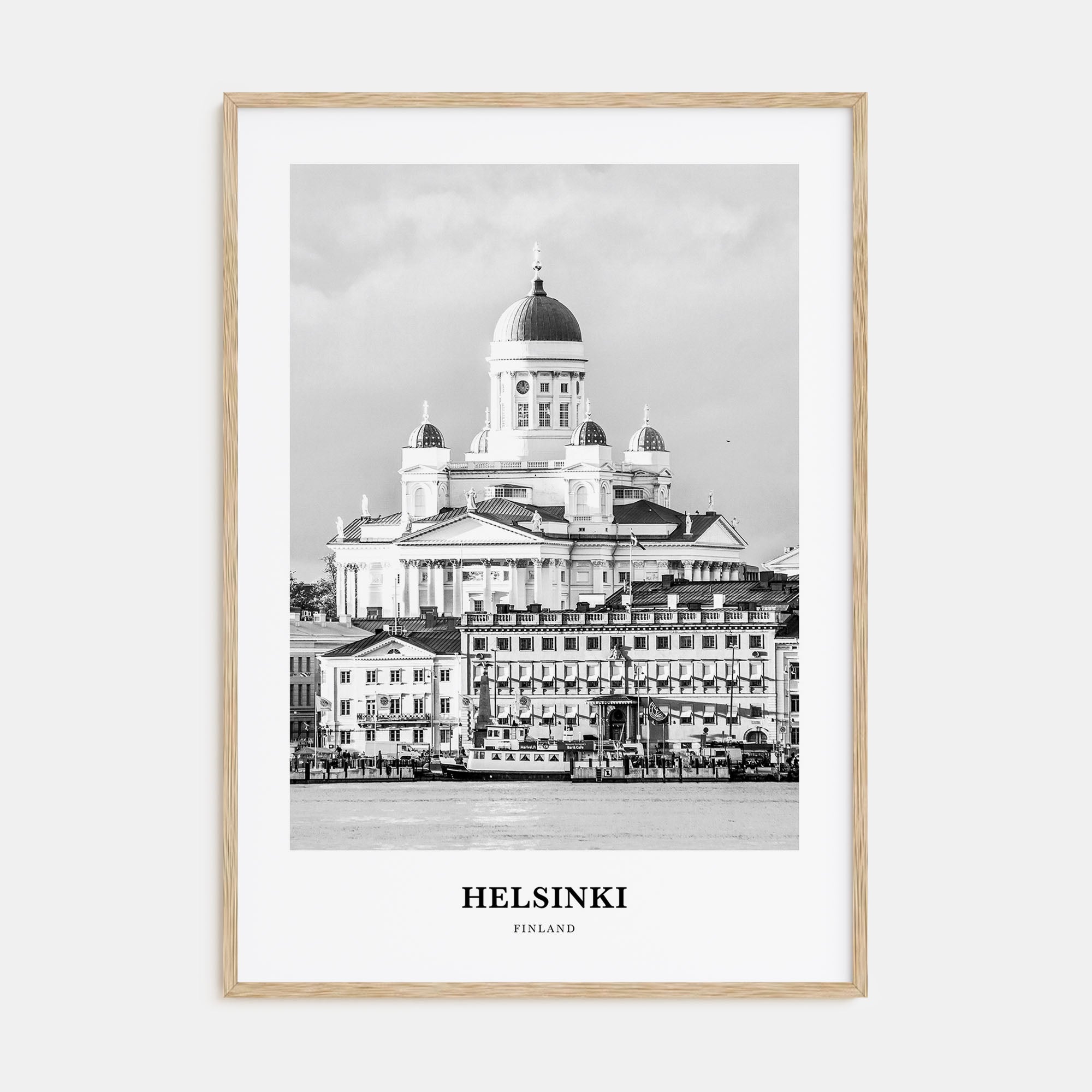 Helsinki Portrait B&W Poster