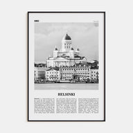 Helsinki Travel B&W Poster