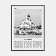 Helsinki Travel B&W Poster