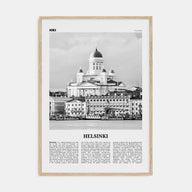 Helsinki Travel B&W Poster