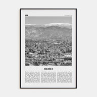 Hemet Travel B&W Poster