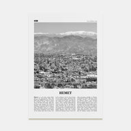 Hemet Travel B&W Poster