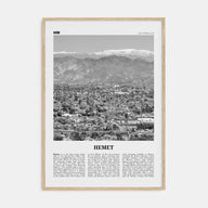 Hemet Travel B&W Poster