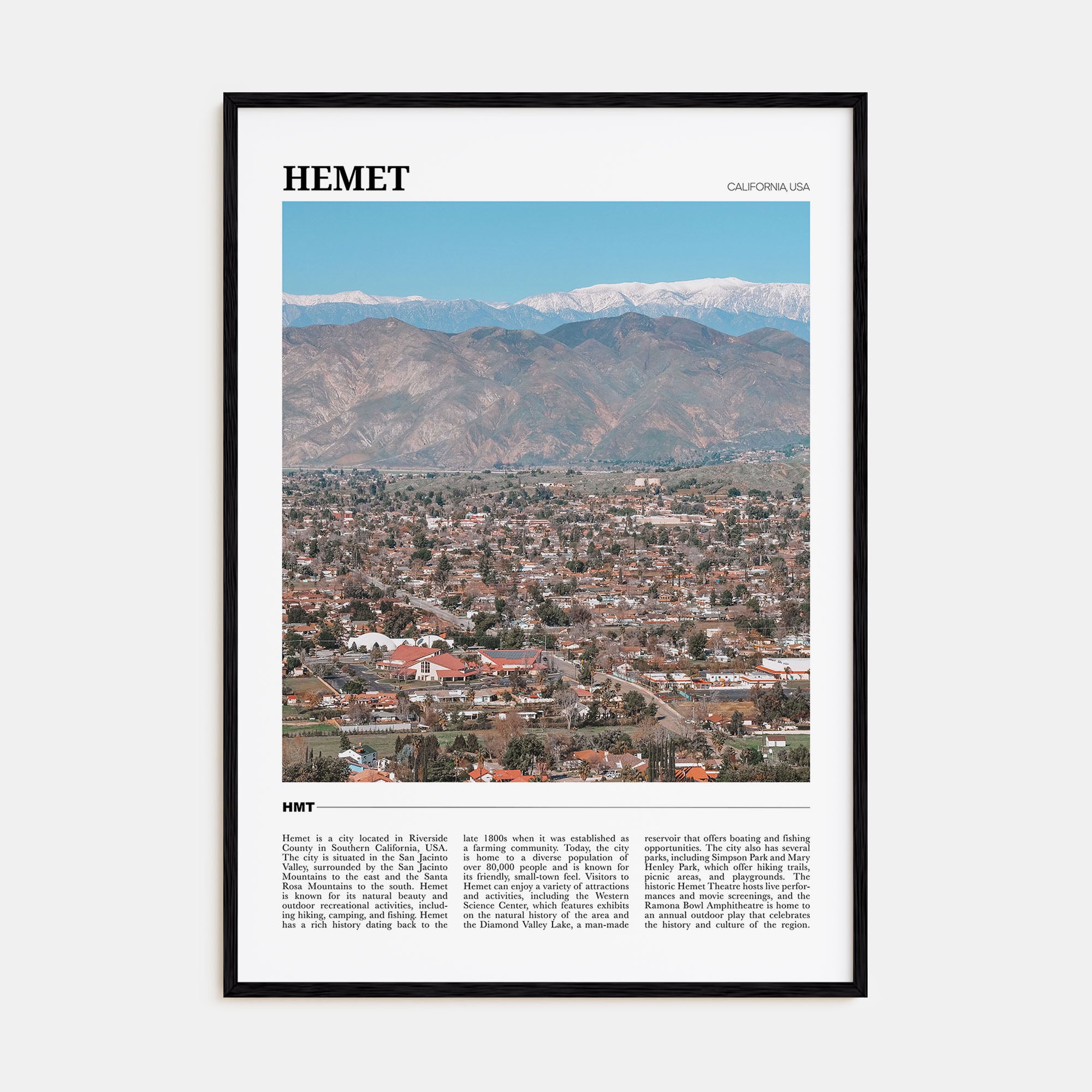 Hemet Travel Color Poster